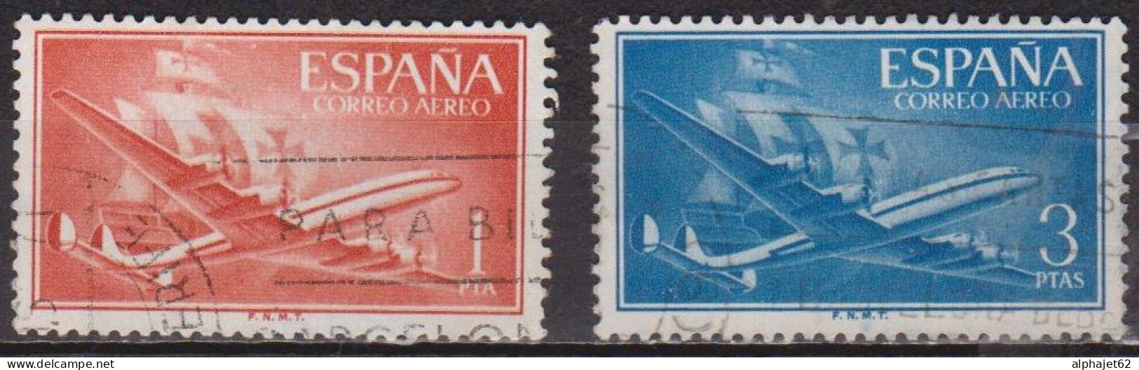 Caravelle De Colomb - ESPAGNE - Avion Superconstellation - N° 269-272 - 1955 - Used Stamps
