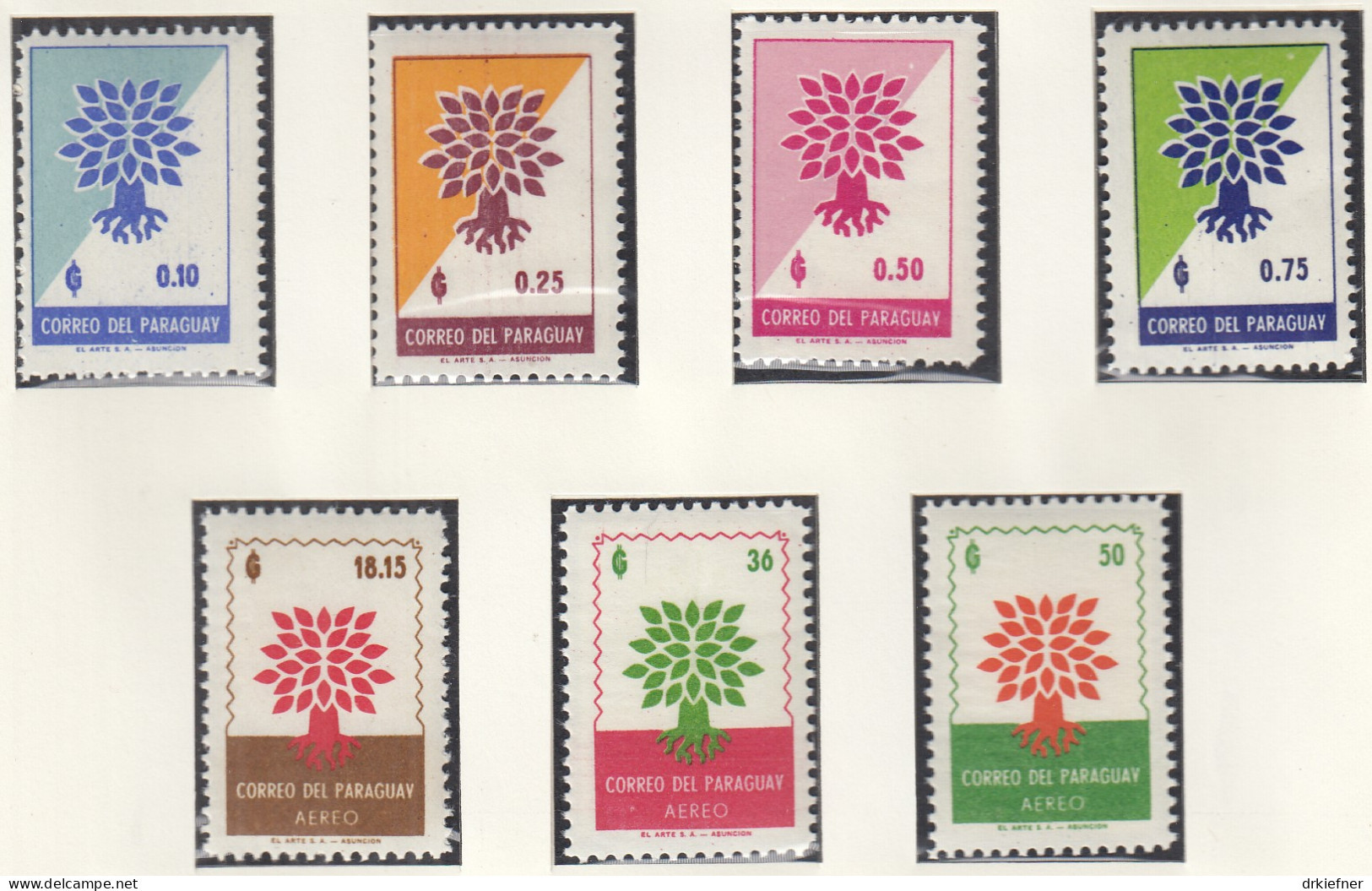 PARAGUAY  957-963, Postfrisch **, Weltflüchtlingsjahr, 1961 - Paraguay