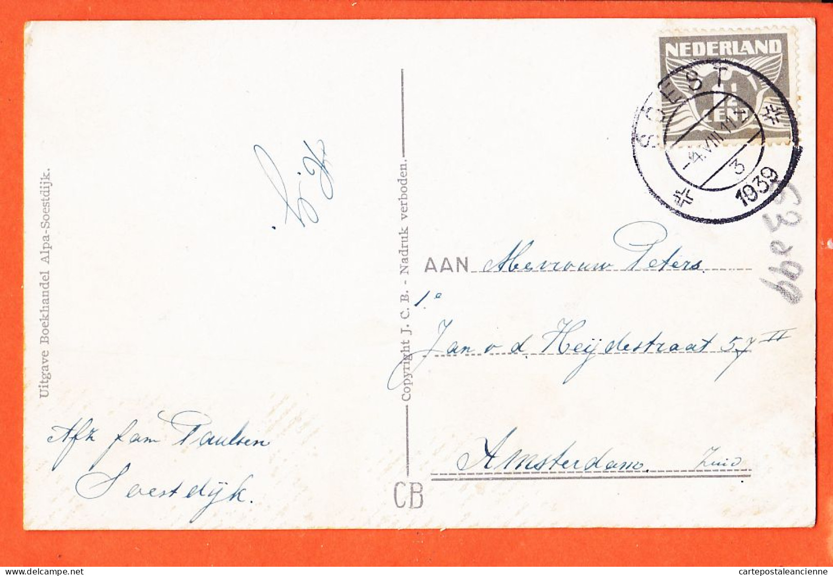 9292 / ⭐ BAARN Utrecht Gedenknaald-WATERLOO Nabij Paleis SOESTDIJK 1939 Uit BOEKHANDEL Alpa-Soestdijk Nederland - Baarn