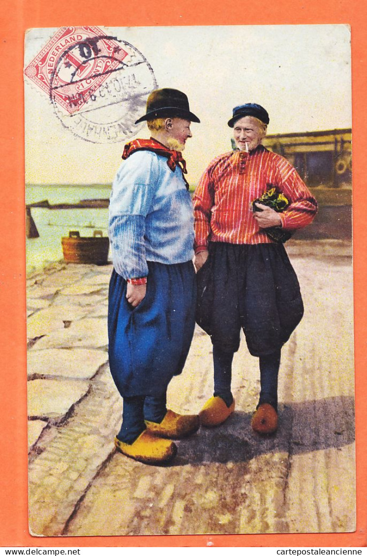 9398 / ⭐ Nederlandse Vissers Traditionele Kleding En Klompen Costuum 1910s Photochromie Serie 114 N° 2351 - Marken