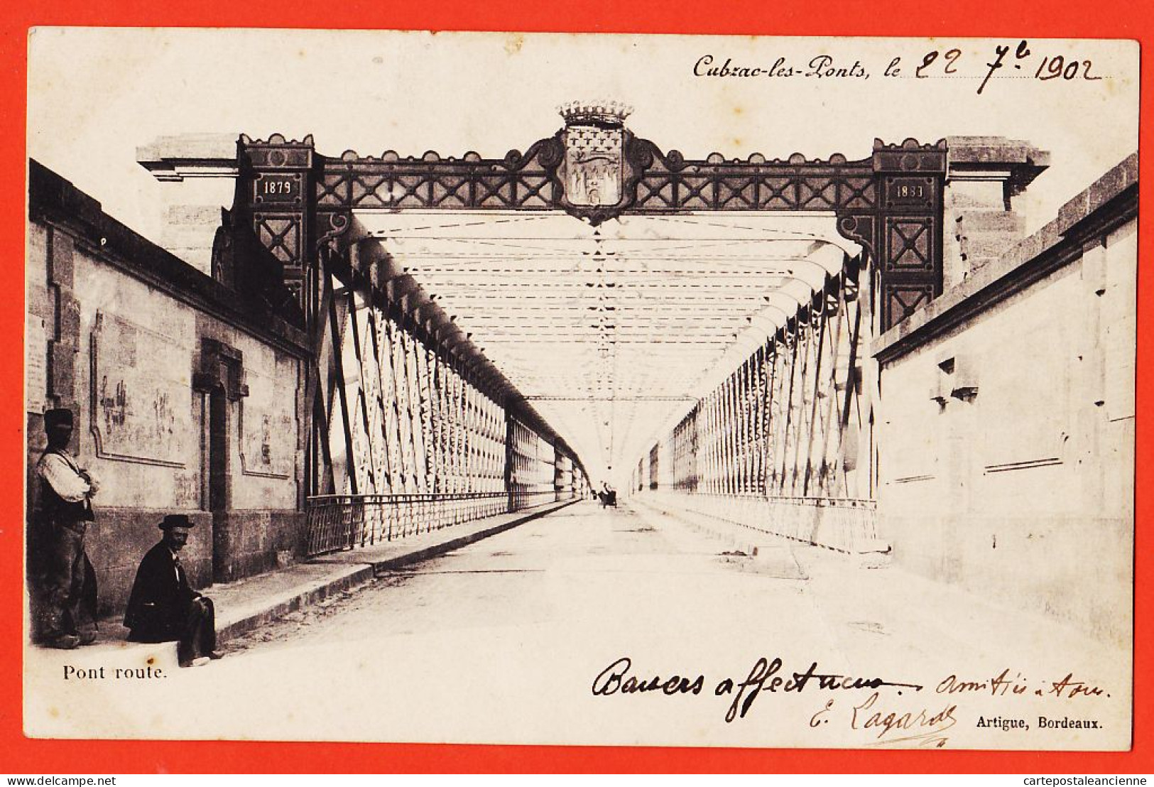 9131 /⭐ CUBZAC-Les-PONTS Près SAINT-ANDRE 33-Gironde Pont-Route 1902 à LAGARDE¨Port-Sainte-Marie-ARTIGUE - Cubzac-les-Ponts
