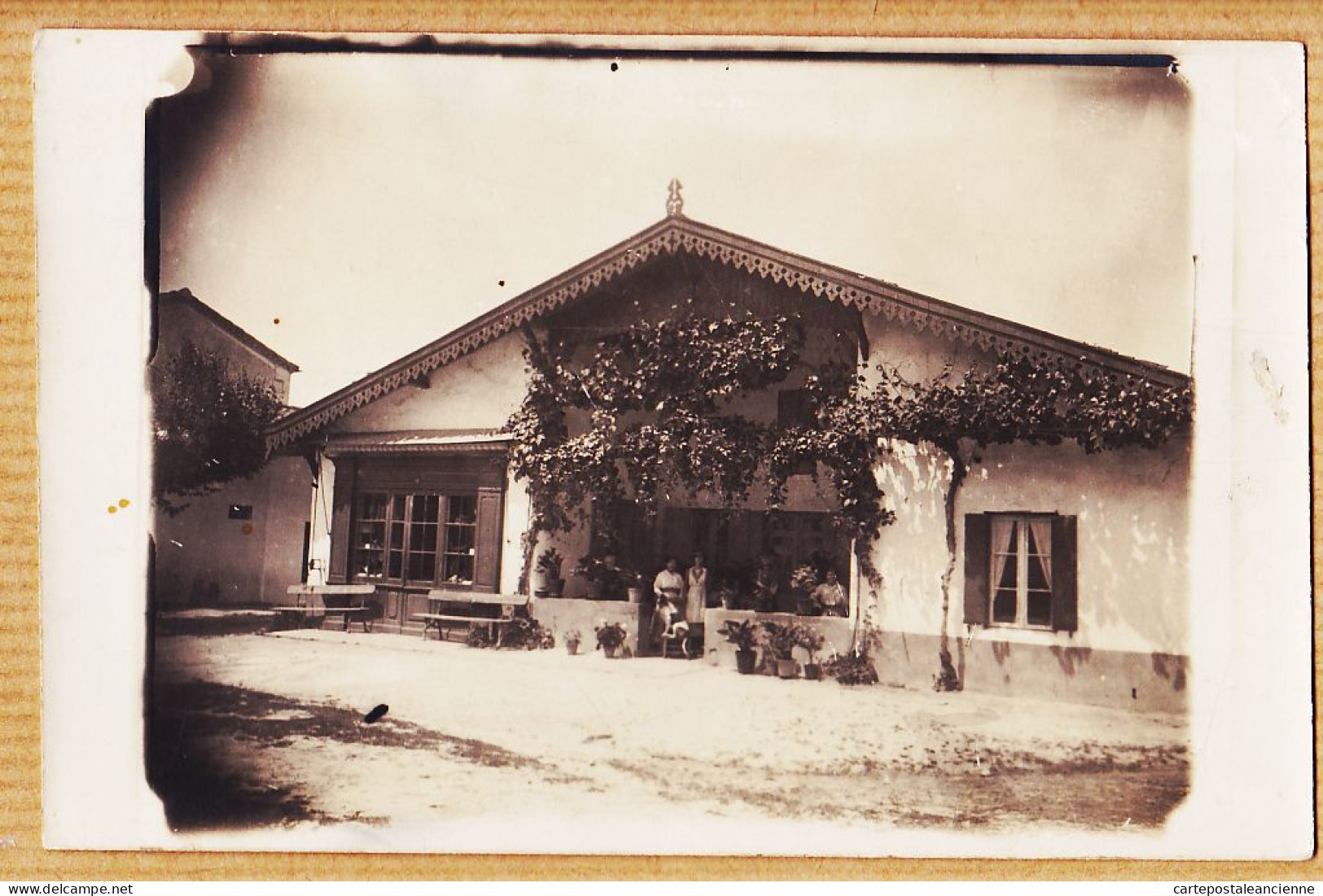 9195 /⭐ CADILLAC Gironde Carte-Photo 1910s Maison Traditionnelle Petit Commerce Style LANDAIS à LASSERRE  - Cadillac