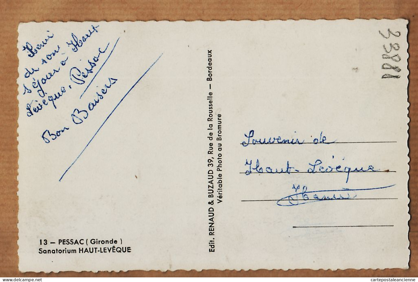 9114 /⭐ ♥️ Peu Commun PESSAC Gironde Sanatorium HAUT-LEVEQUE Entrée Sainte I.H-M 1940s RENAUD-BUZAUD Photo-Bromure 13 - Pessac