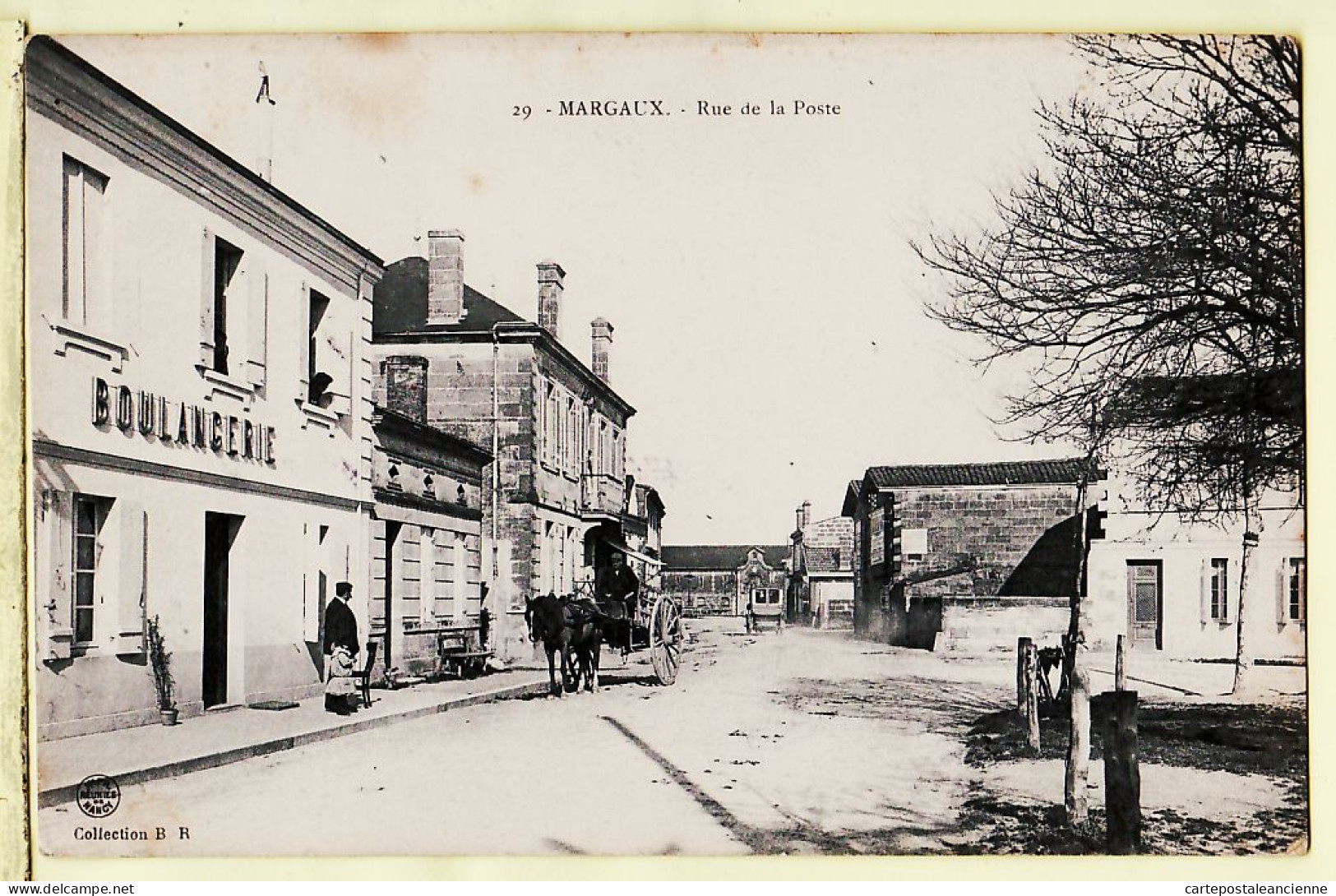 9148 /⭐ ♥️ Facteur Ambulant LE VERDON à MARGAUX Boulangerie  Rue De La POSTE Place Village Attelage Paysan - Margaux