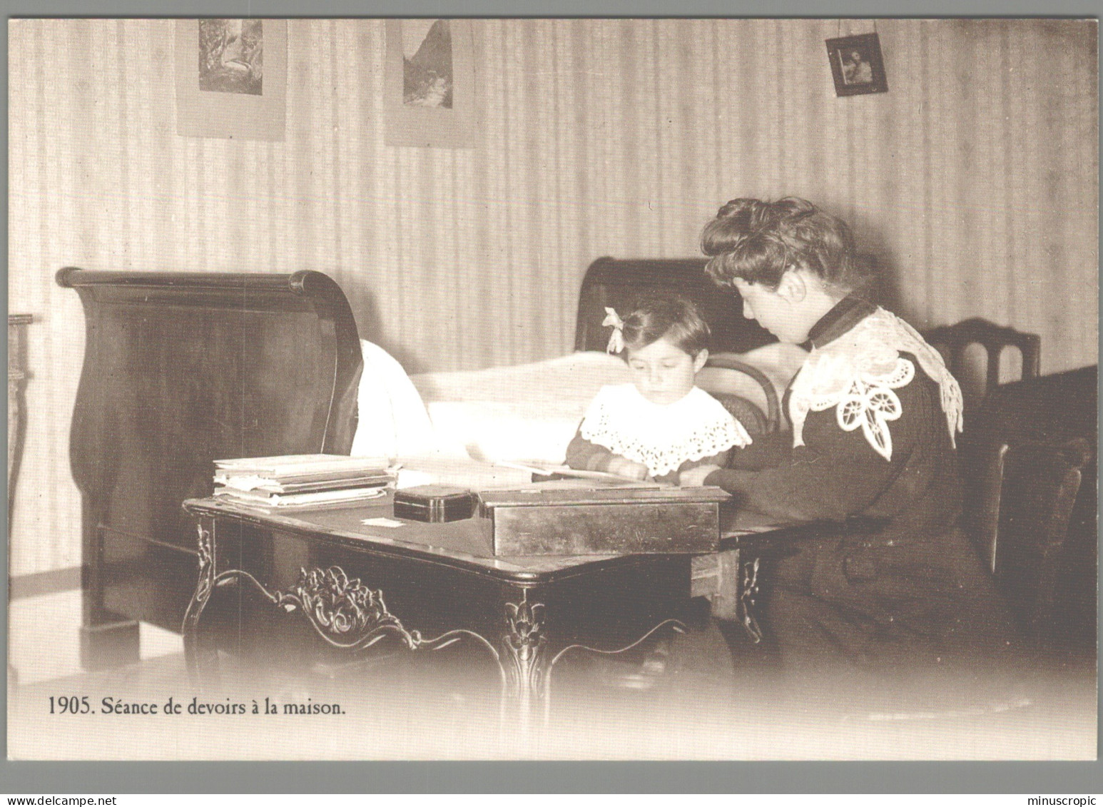 CPM - Ecole - Séance De Devoirs à La Maison - Reproduction - Schools