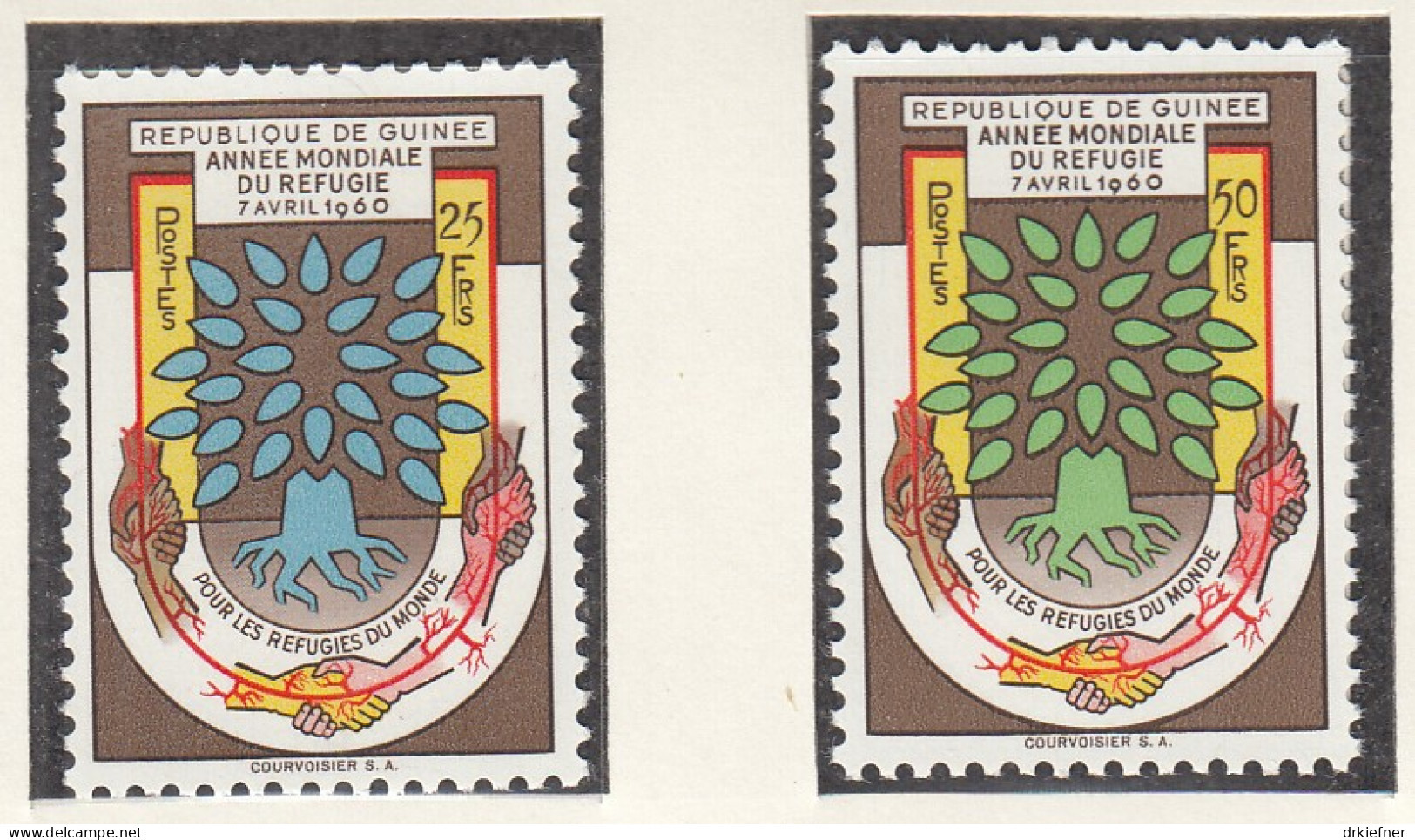 GUINEA  42-43, Postfrisch **, Weltflüchtlingsjahr, 1960 - Guinée (1958-...)