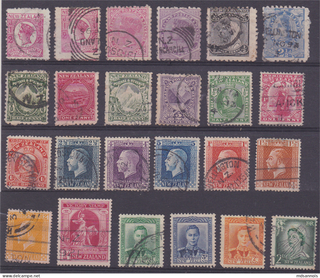 Nouvelle Zélande Lot De 24 Timbres (les Timbres Scannés Sont Les Timbres Vendus) - Used Stamps