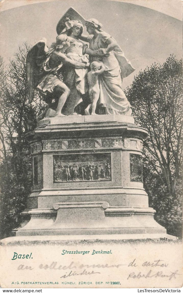SUISSE - Basel - Strassburger - Denkmal - Vue D'une Statue - Vue Générale - Carte Postale Ancienne - Bâle
