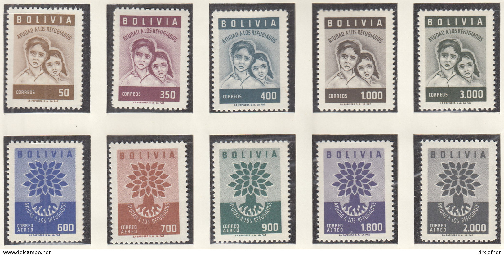 BOLIVIEN  606-615, Postfrisch **, Weltflüchtlingsjahr, 1960 - Bolivia