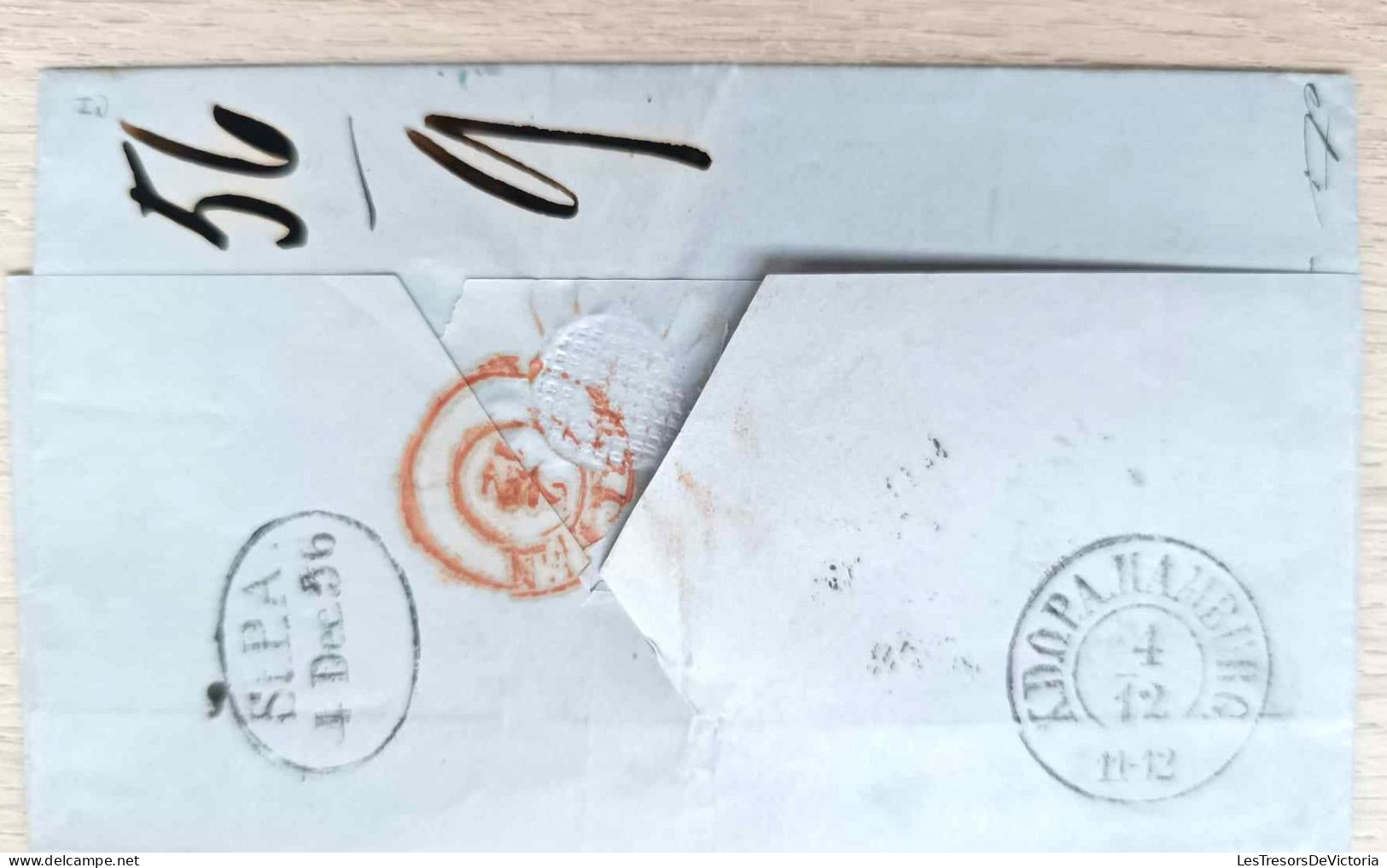 Folded Letter - New York Copenhegen - Denmark - 18 Novembre 1856 - …-1845 Prephilately