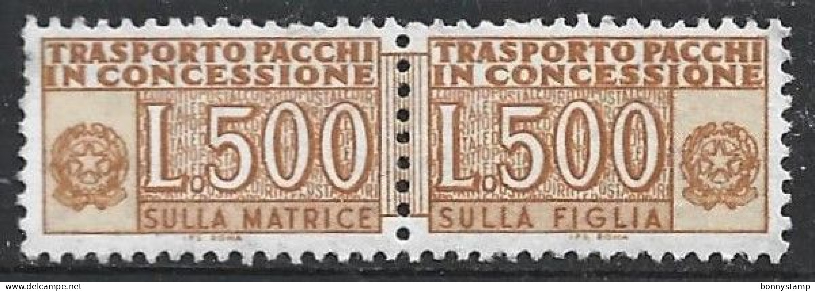 Repubblica Italiana, 1976 - 500 Lire Pacchi In Concessione, Fil. Stelle - Nr.19 MNH** - Concessiepaketten