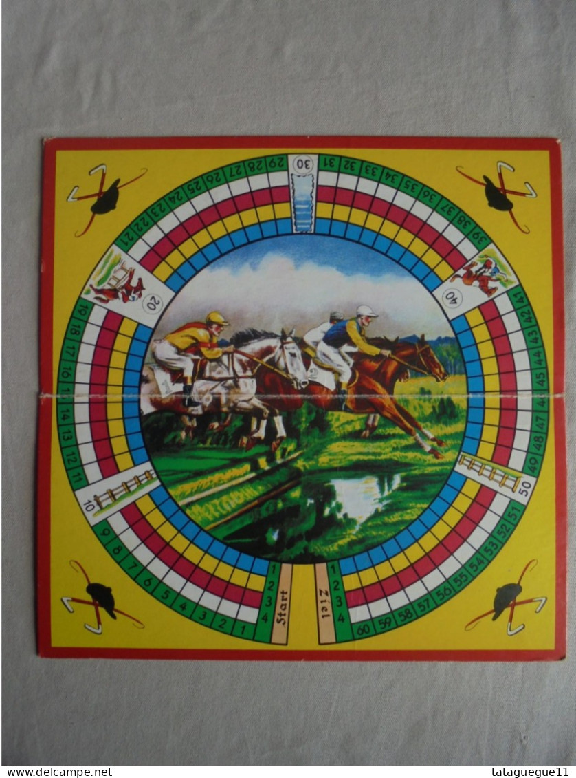 Ancien - Plateau De Jeu En Carton (Petits Chevaux) J.F.S.M. Allemagne Années 70 - Altri & Non Classificati