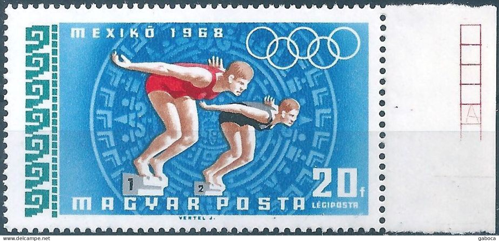 C5862 Hungary Olympics Mexico Sport Swimming MNH RARE - Zomer 1968: Mexico-City