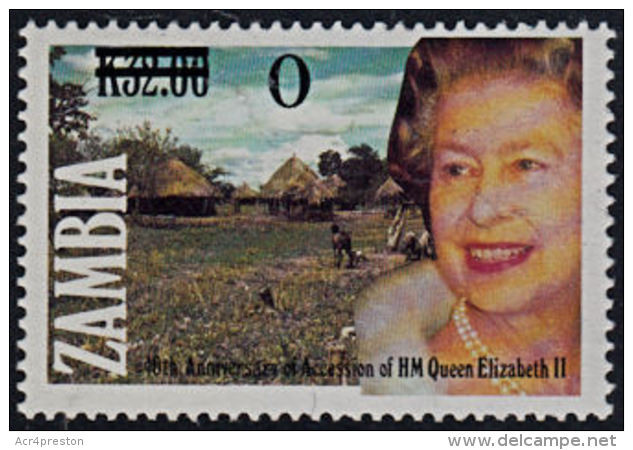 Zm0766(a) ZAMBIA 1997, SG 766 'O' Surcharge On K32 Queen Elizabeth, MNH - Zambie (1965-...)