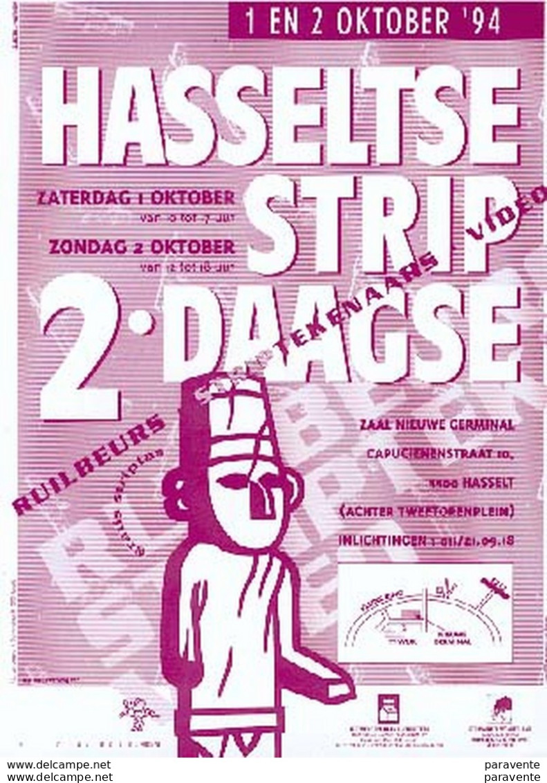 TINTIN : Flyer Expo HASSELTESE - Hergé