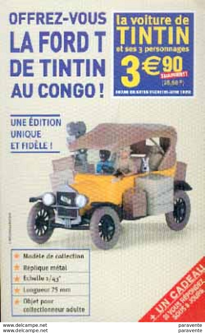 TINTIN : Flyer FORD T - Hergé