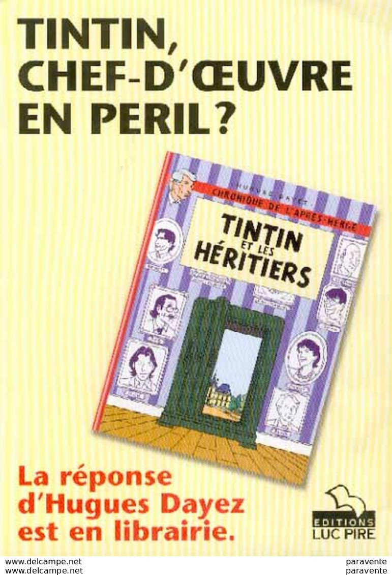 TINTIN : Flyer CHEF D'OEUVRE EN PERIL - Hergé