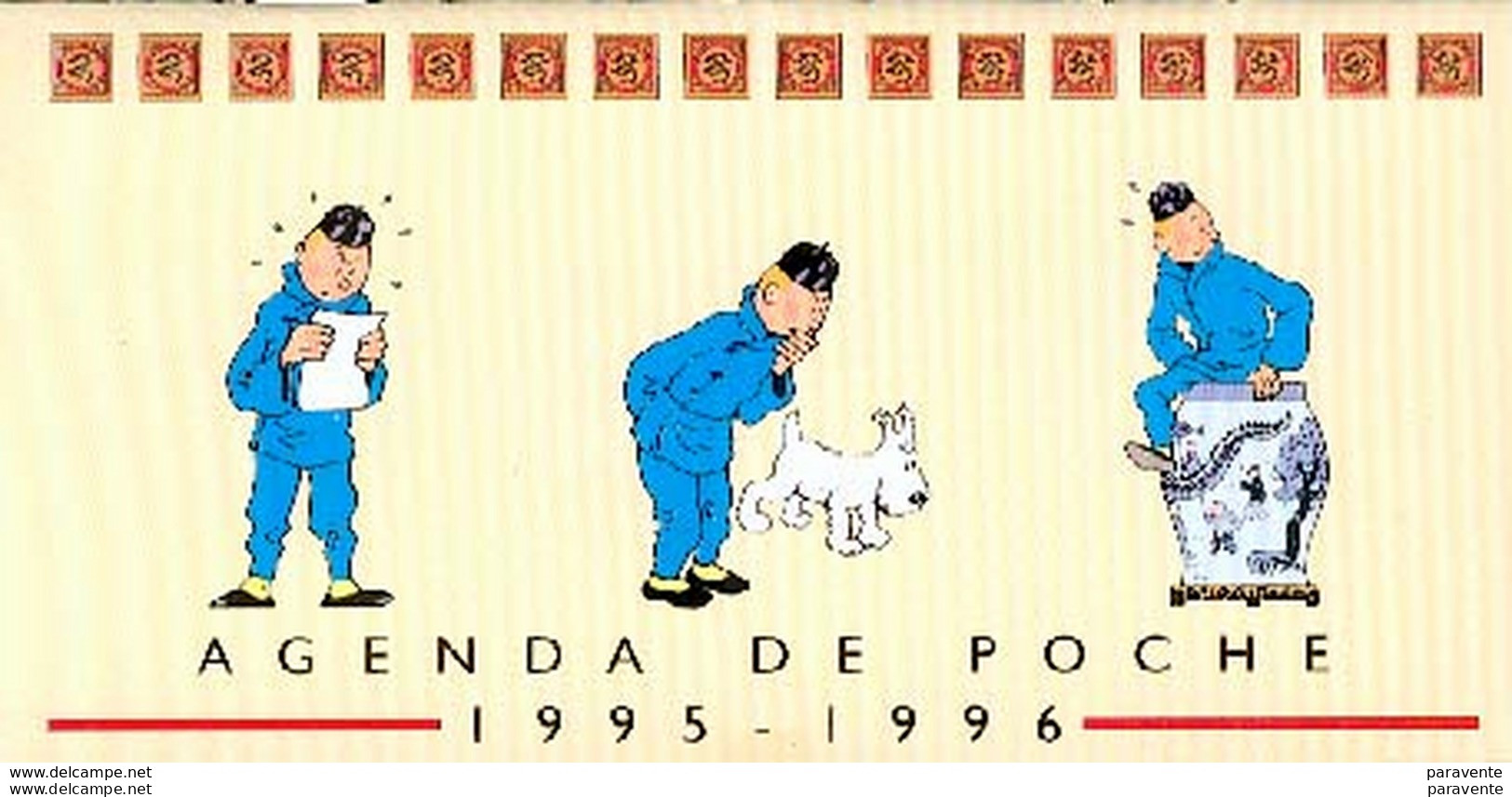 TINTIN : Agenda 1995-1996 - Hergé