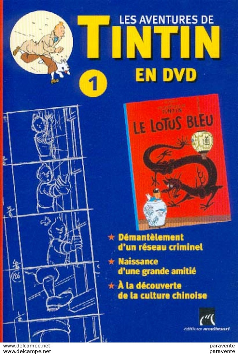 TINTIN : lot publicité DVD TINTIN (8 objets)