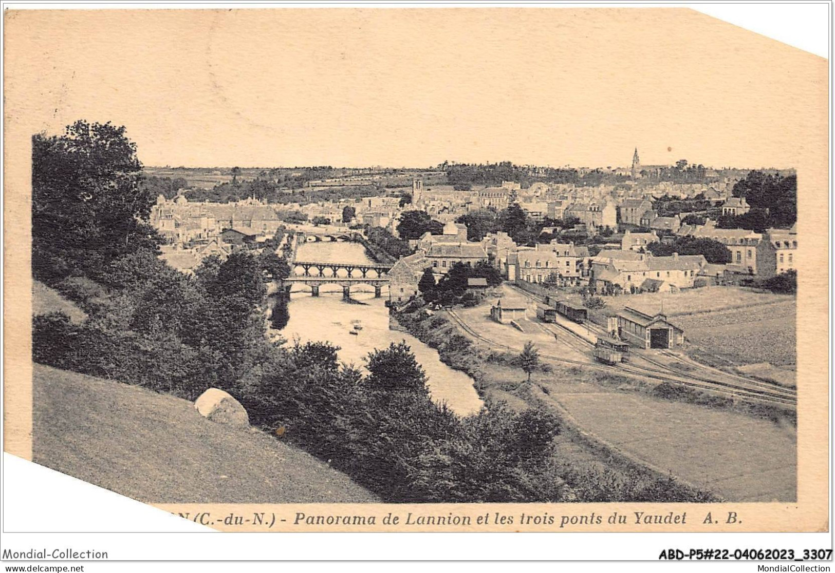 ABDP5-22-0401 - Panorama De LANNION Et Les Trois Pont De Yaudet - Lannion