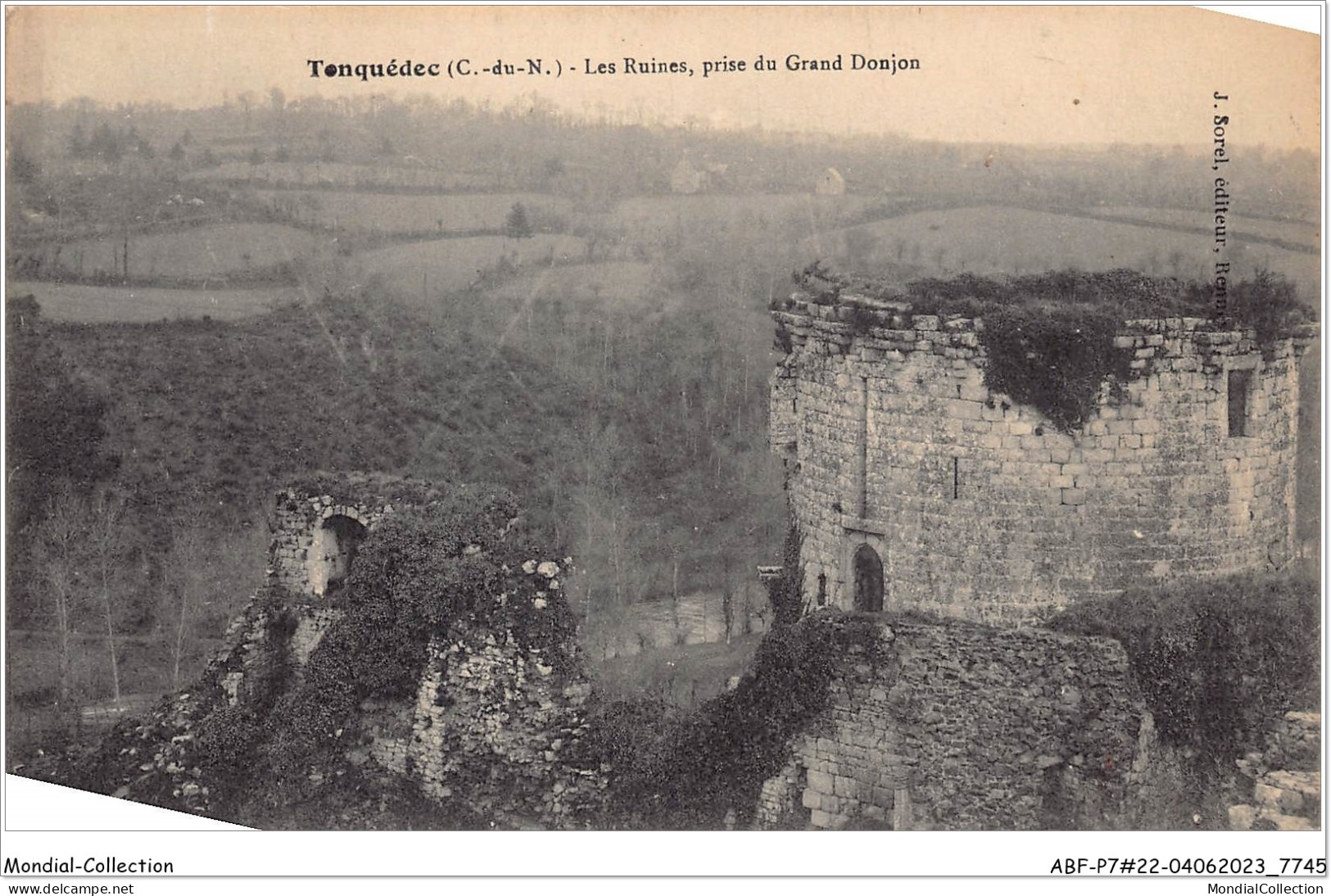 ABFP7-22-0579 - TONQUEDEC - Les Ruines -Prise Du Grand Donjon  - Tonquédec