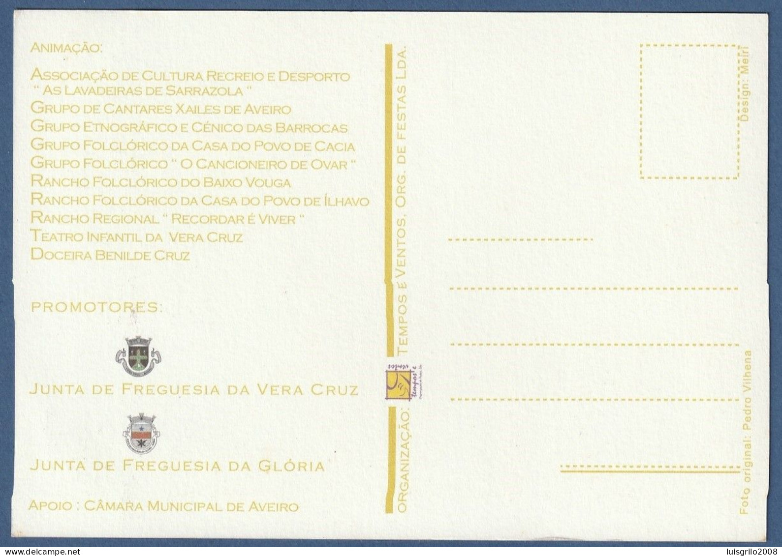Aveiro - Feira Das Cebolas 2001. Freguesia De Vera Cruz E Freguesia Da Glória - Aveiro