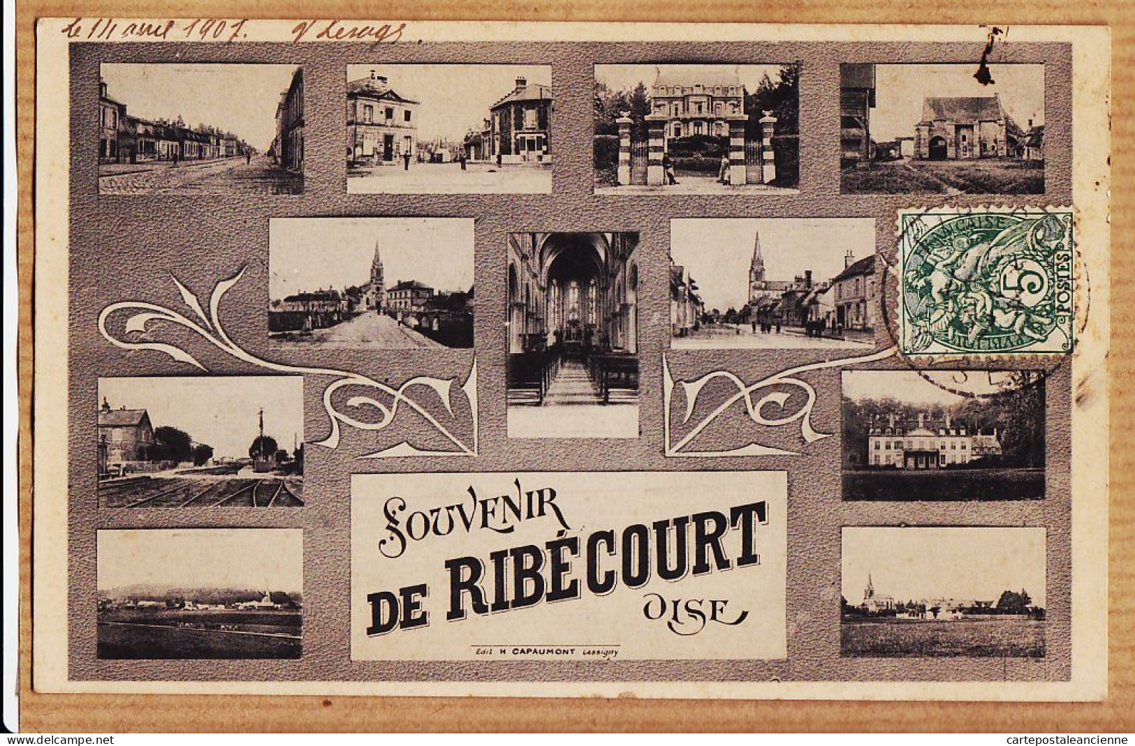 23350 / RIBECOURT 60-Oise Souvenir De .. Multivues 1907 à BLANCHETTE Route De Creil Pont-Sainte-Maxence-CAPAUMONT - Ribecourt Dreslincourt