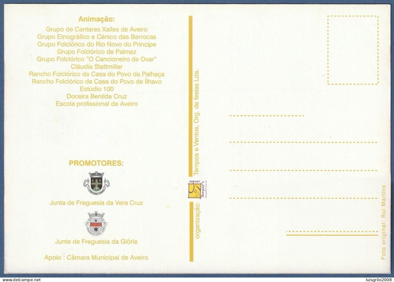 Aveiro - Feira Das Cebolas 2002. Freguesia De Vera Cruz E Freguesia Da Glória - Aveiro