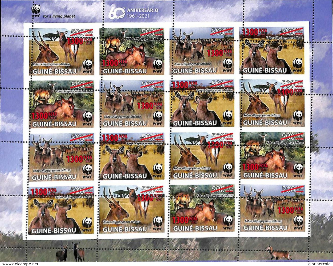 A7535 - GUINE BISSAU - ERROR MISPERF Stamp Sheet - 2021 - Animals, WWF - Other & Unclassified