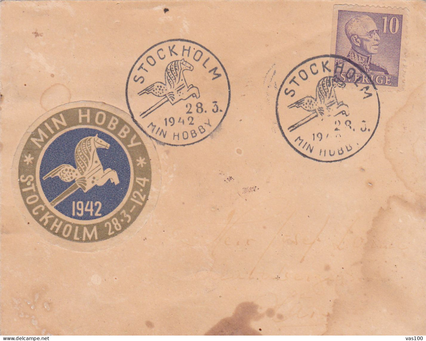 HISTORICAL DOCUMENTS  REGISTERED   COVERS NICE FRANKING 1942  SWEDEN - Lettres & Documents