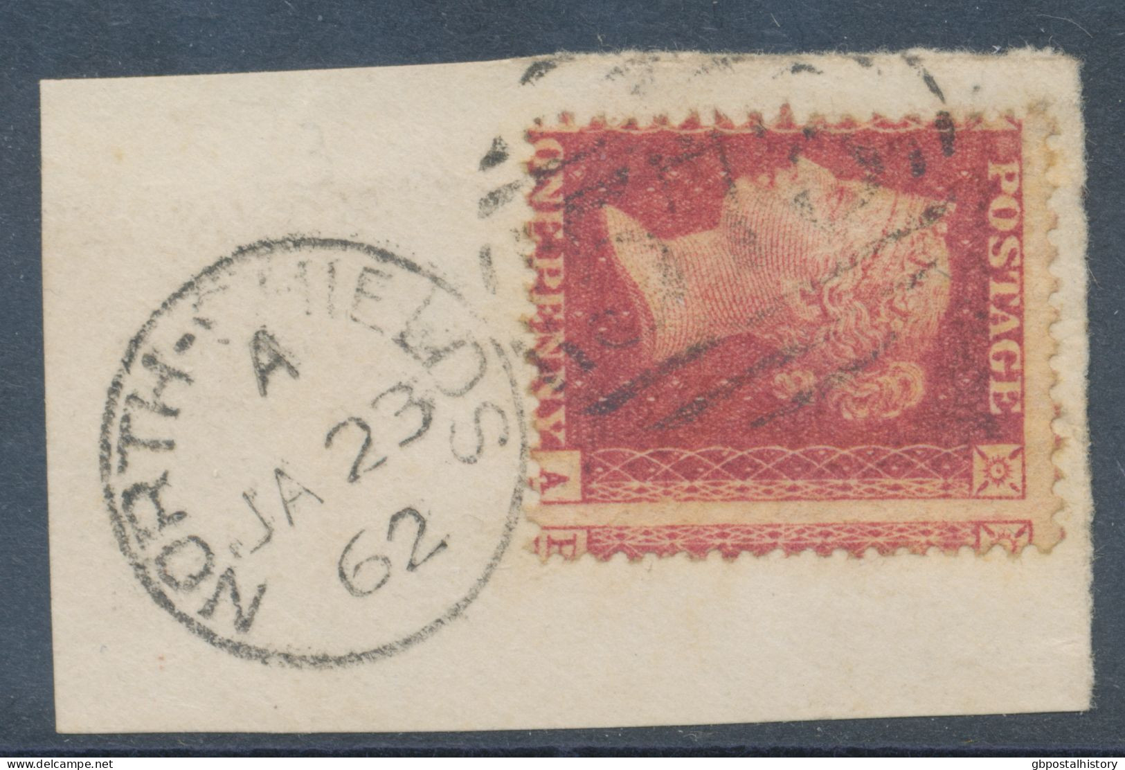 GB QV LE 1d Star (PA) Superb Used VARIETY: Heavy MISPERFORATED With Left Letters On The Right Side (making Impossible Le - Gebraucht