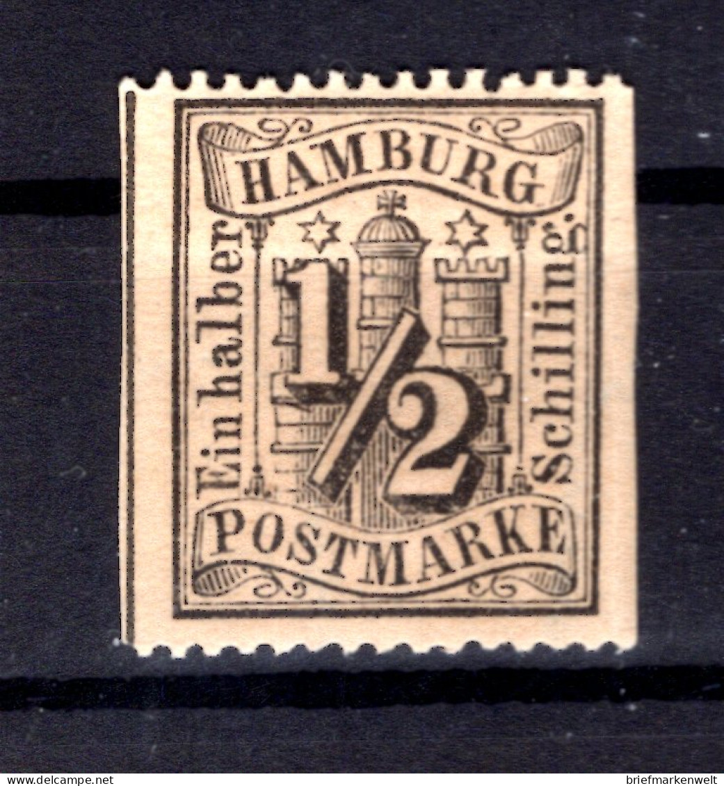 Hamburg 10Us SENKRECHT UNGEZÄHNT * MH (T8382 - Hambourg