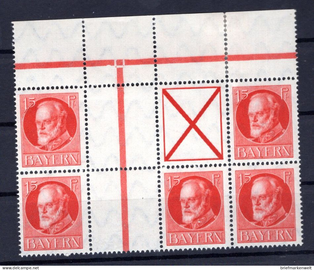 Bayern WZ12/13 Tadellos ** MNH POSTFRISCH (T7280 - Andere & Zonder Classificatie