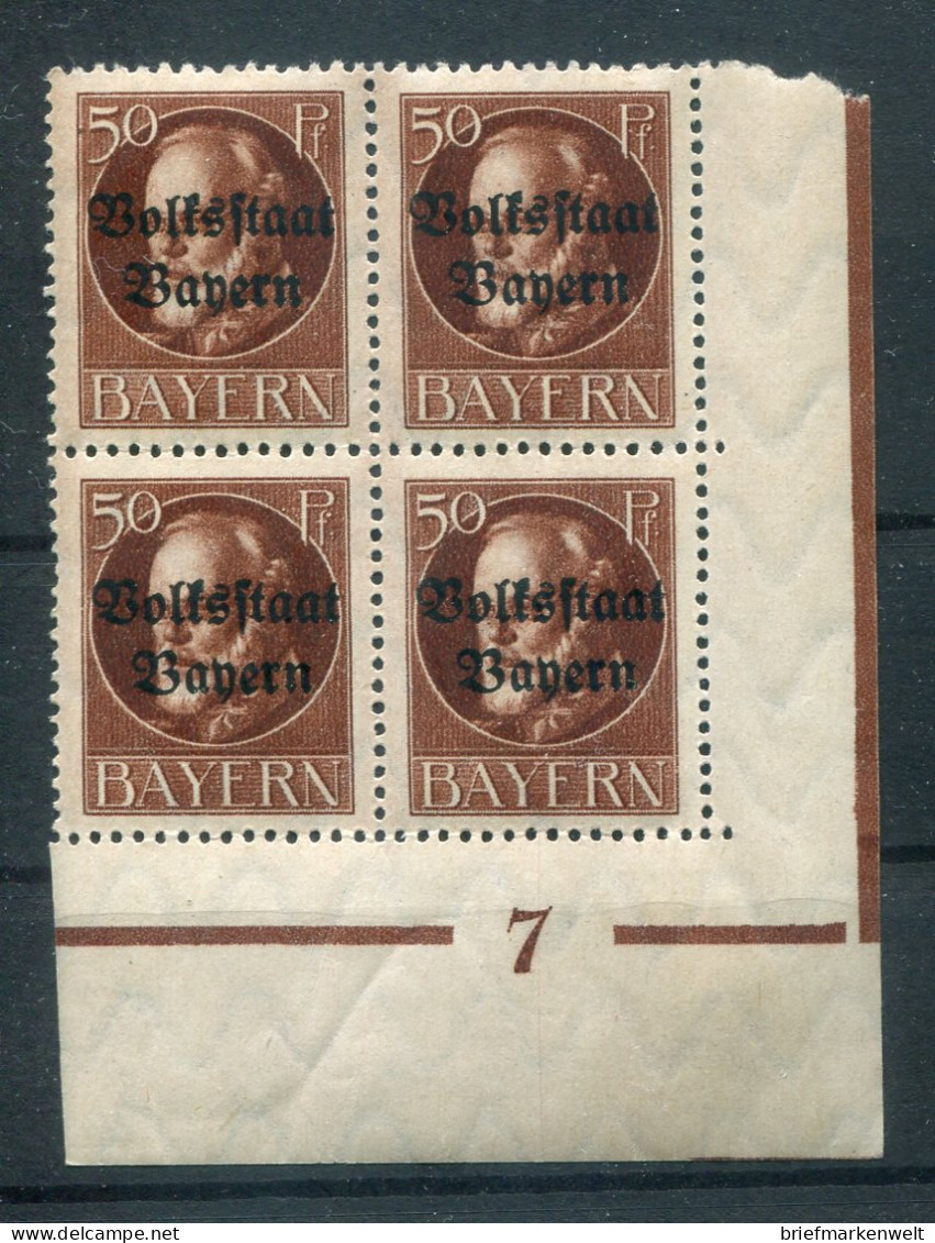 Bayern PLATTENNUMMER 7 Auf  125 Tadellos ** MNH POSTFRISCH (78701 - Altri & Non Classificati