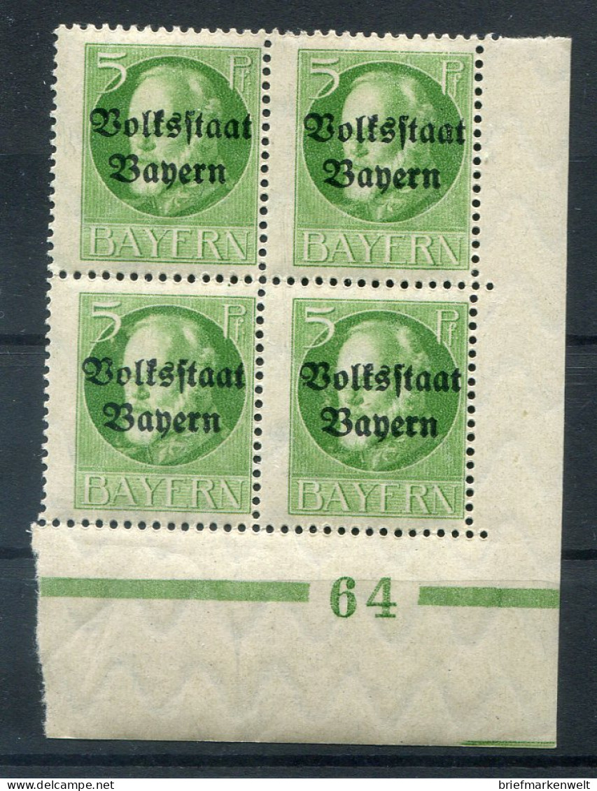 Bayern PLATTENNUMMER 64 Auf  117 Tadellos ** MNH POSTFRISCH (78676 - Altri & Non Classificati