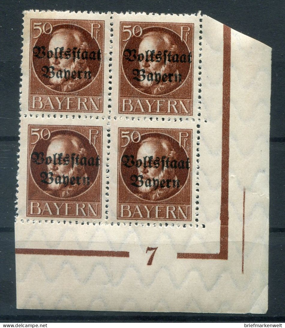 Bayern PLATTENNUMMER 7 Auf  125 Tadellos ** MNH POSTFRISCH (78697 - Altri & Non Classificati