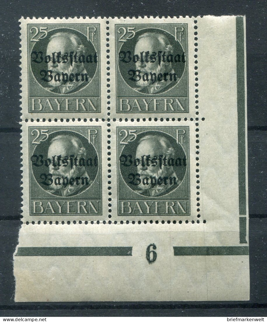 Bayern PLATTENNUMMER 6 Auf  122 Tadellos ** MNH POSTFRISCH (78702 - Altri & Non Classificati