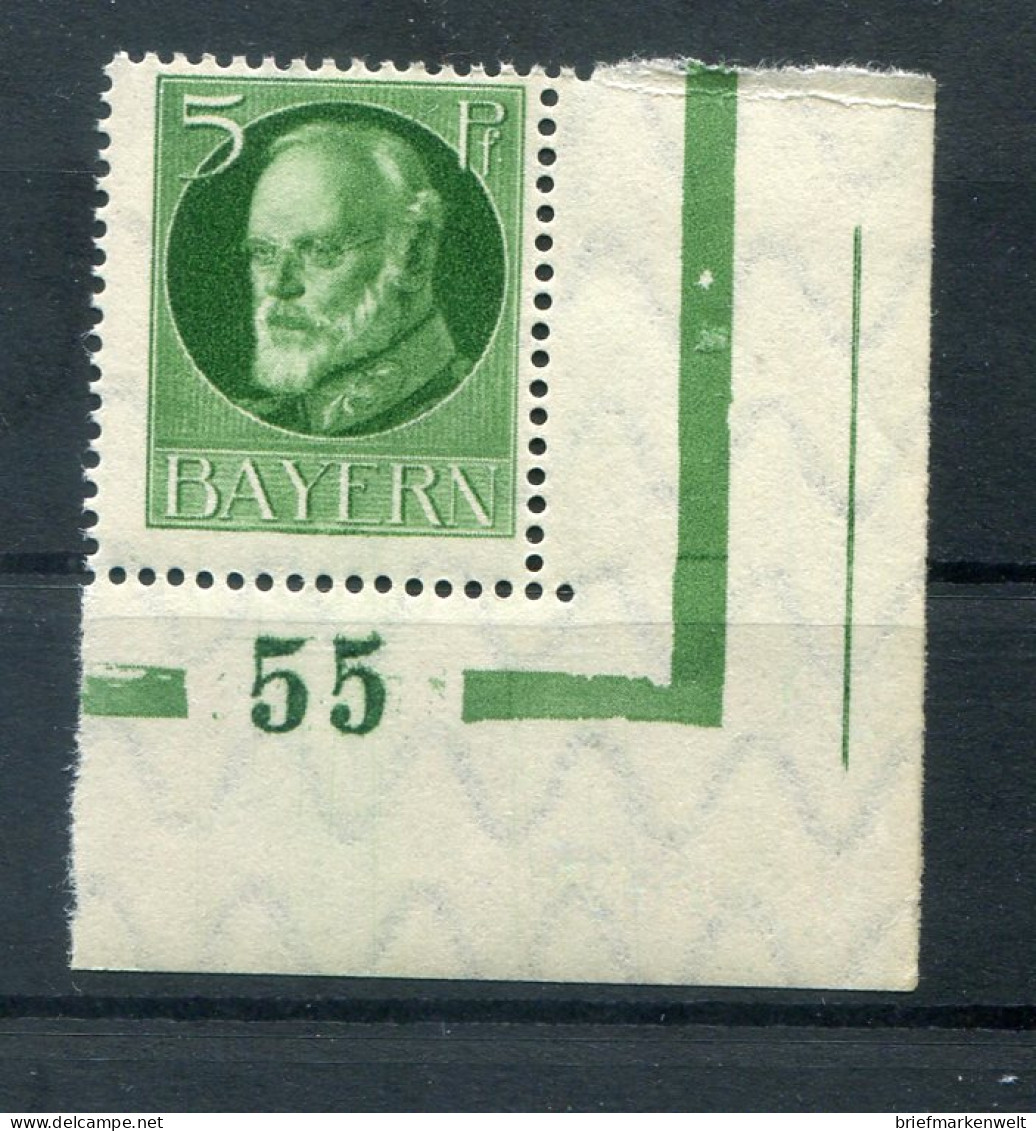 Bayern PLATTENNUMMER 55 Auf  112 Tadellos ** MNH POSTFRISCH (78625 - Autres & Non Classés