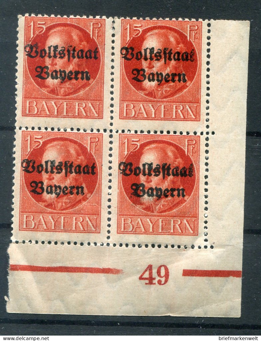 Bayern PLATTENNUMMER 49 Auf  120 Tadellos ** MNH POSTFRISCH (78706 - Sonstige & Ohne Zuordnung