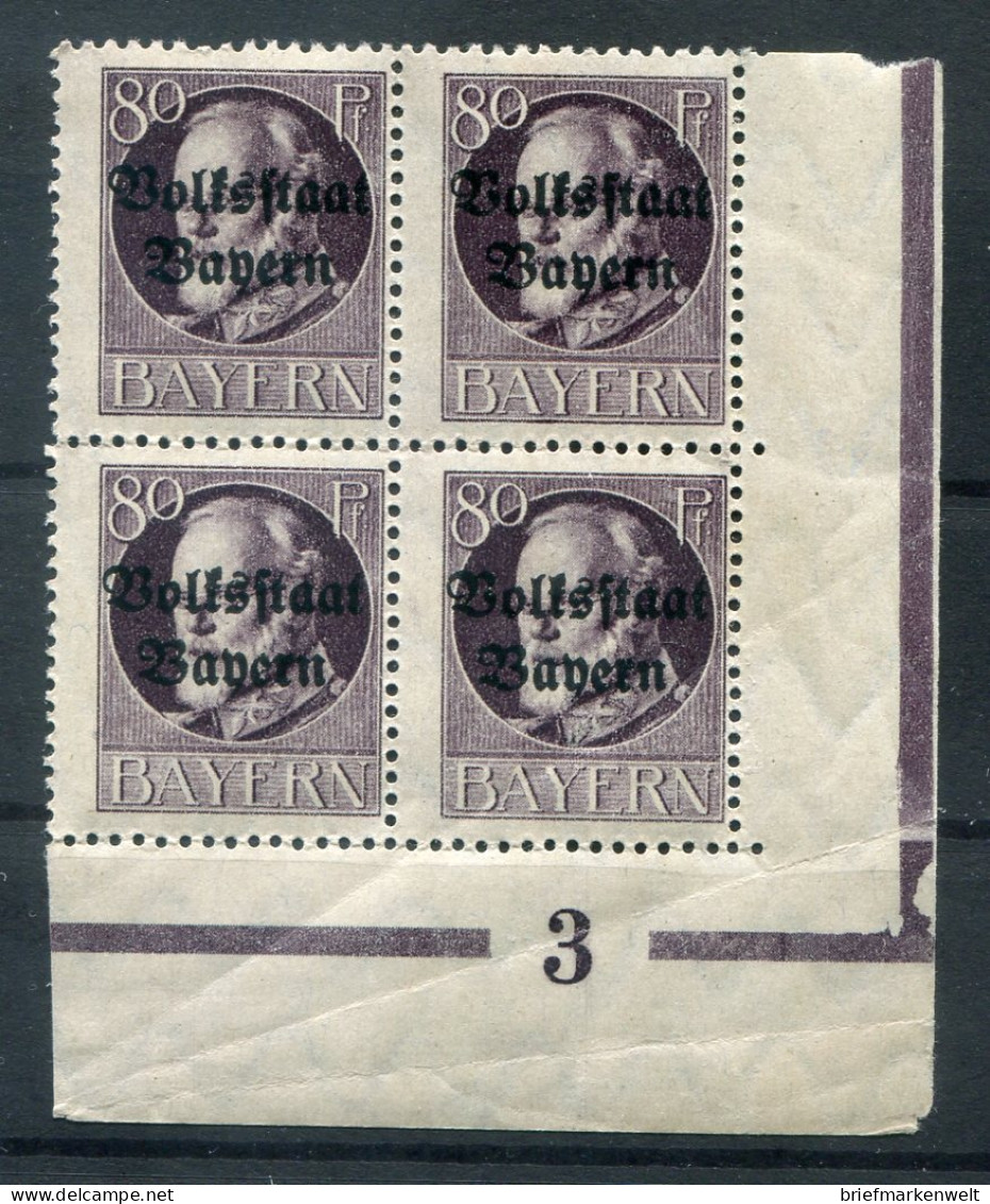 Bayern PLATTENNUMMER 3 Auf 127 Tadellos ** MNH POSTFRISCH (78699 - Altri & Non Classificati