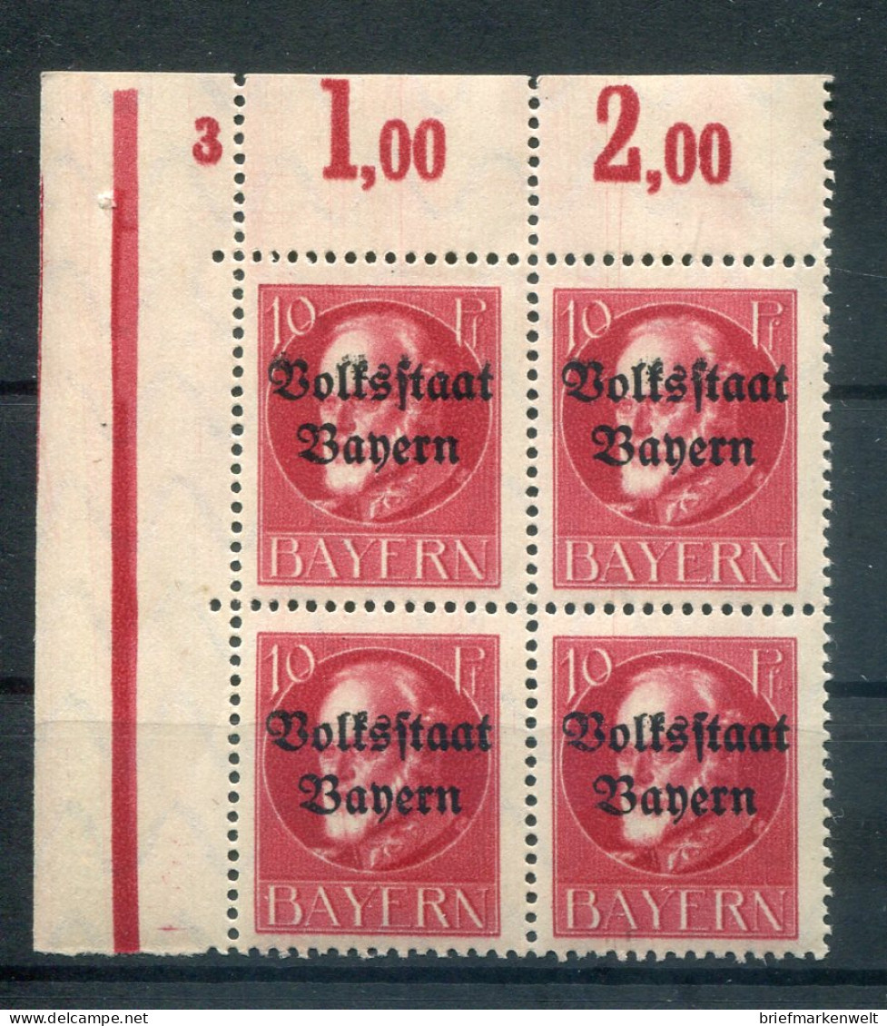 Bayern PLATTENNUMMER 3 Auf 119 Tadellos ** MNH POSTFRISCH (78692 - Autres & Non Classés