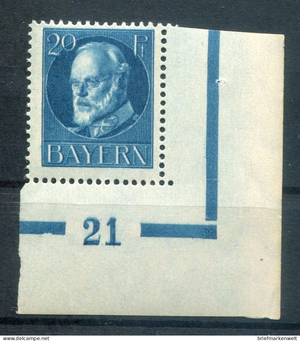 Bayern PLATTENNUMMER 21 Auf  97 Tadellos ** MNH POSTFRISCH (78681 - Altri & Non Classificati