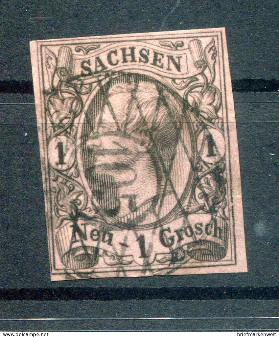 Sachsen Nummernstpl 105 STREHLA Auf  9 Auf Johann Gest. (10715 - Sachsen