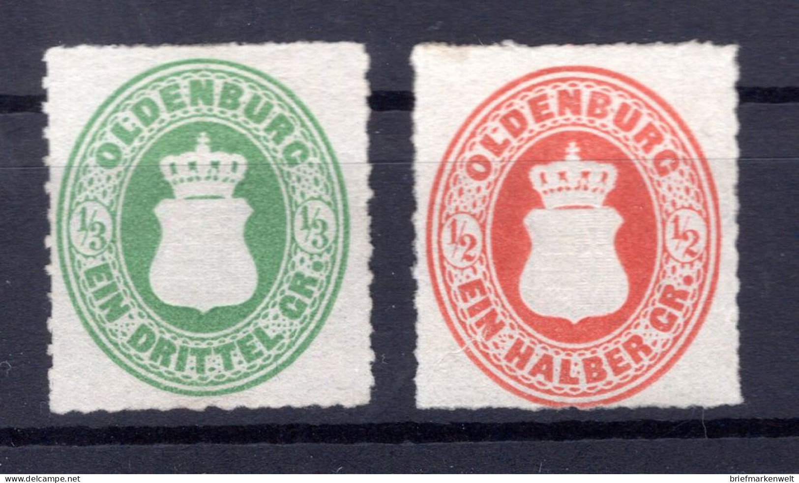 Oldenburg 15,16Ab Ungummiert * MH (T7022 - Oldenbourg