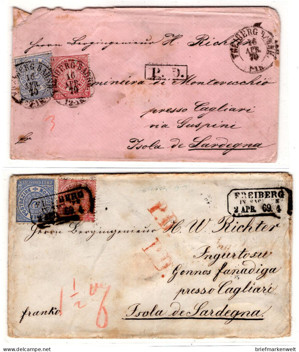 NDP 5+16,16+17 Briefe An Bauingeneur Nach Sardinien (T8324 - Other & Unclassified