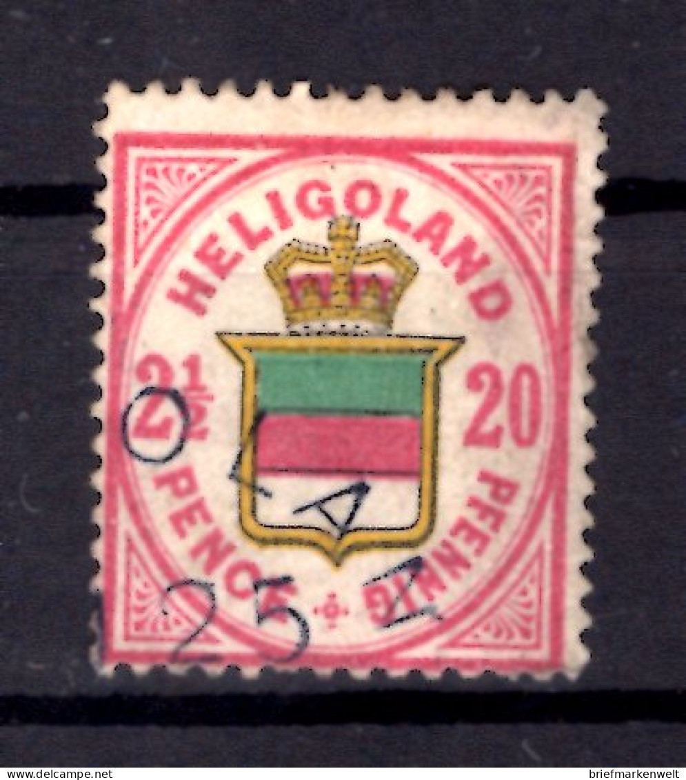 Helgoland 18c Schönes Stück Gest.+gepr. 120EUR (T9047 - Heligoland