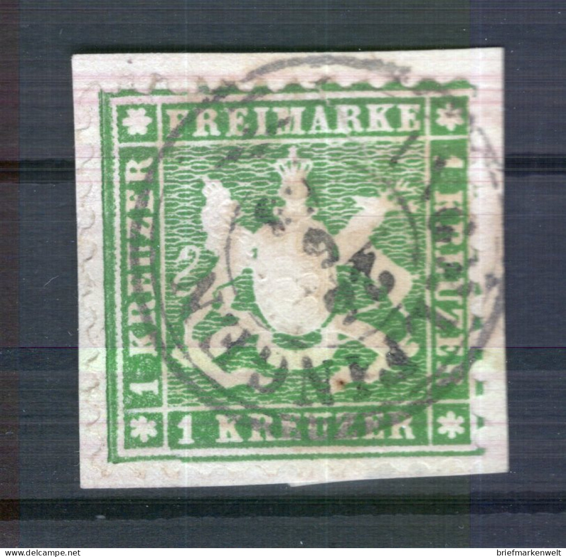 Württemberg 25b Gute Farbe Gest. Luxusbriefstück 120EUR (T6882 - Autres & Non Classés