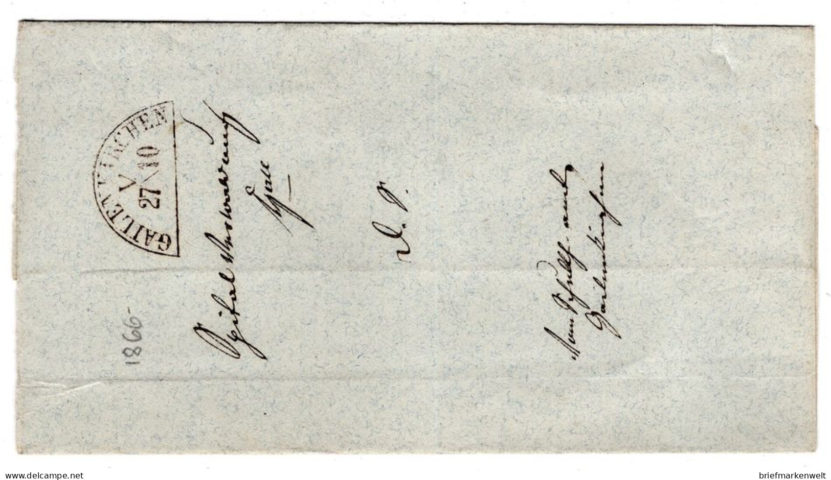 Württemberg 1866 Geilenkirchen Schöner Dienstbrief (T9774 - Sonstige & Ohne Zuordnung