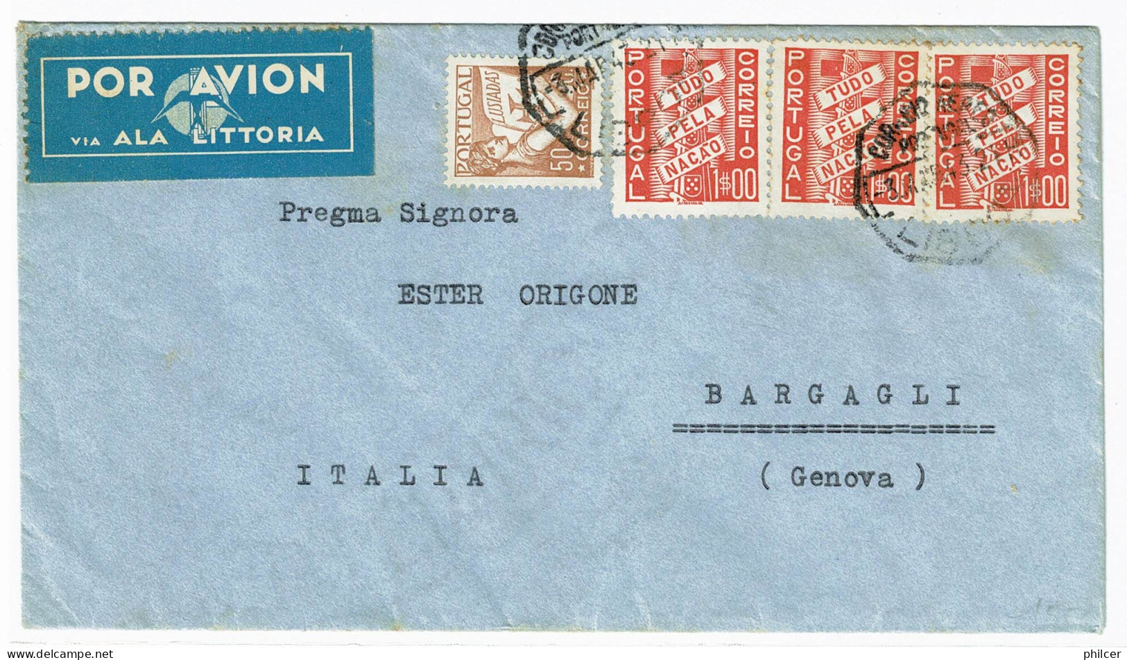 Portugal, 1943, # 572, Para S. Paulo - Lettres & Documents