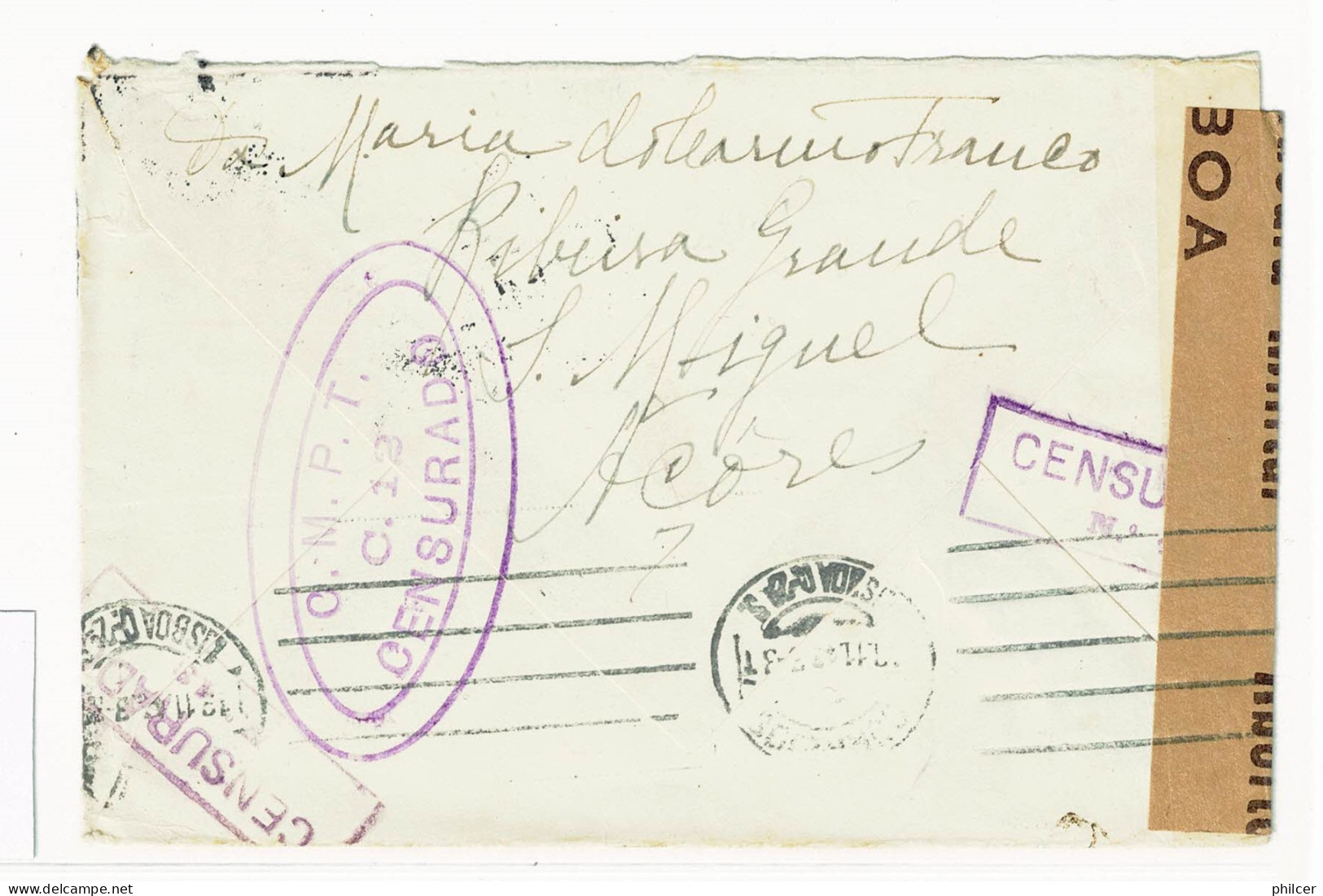 Portugal, 1943, # 623, Censura - Lettres & Documents